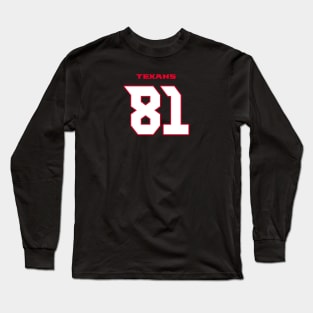 Texans 81 Football Players Long Sleeve T-Shirt